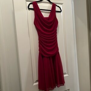 Unique deep red dress in a size 4!